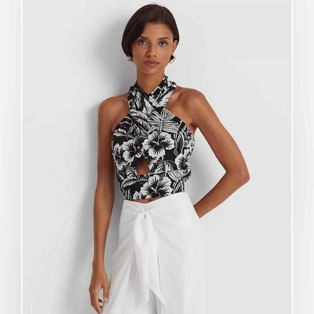 Ralph Lauren Black and White Backless Sleeveless Tank Top
XS new